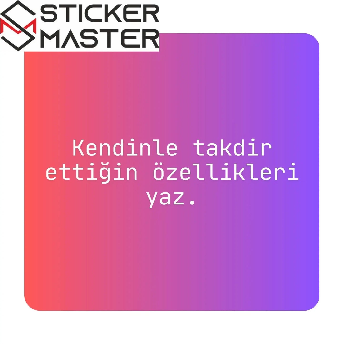 Sticker Master 21 Gün Kişisel Gelişim Challenge Oto, Motorsiklet, Kask, Laptop Sticker 5x5 Cm