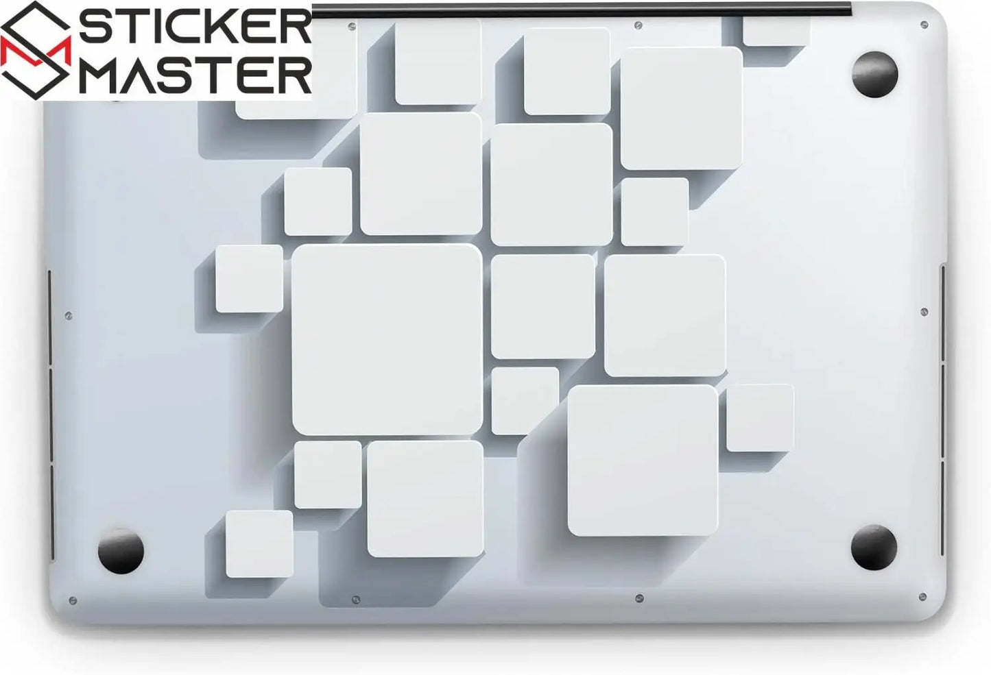 Sticker Master 3D Gray Evrensel Sticker Dizüstü Bilgisayar Vinil Sticker Decal 12" 13" 13.3" 14" 15" 15.4" 15.6 inç Dizüstü Bilgisayar Çıkartma Koruyucu Macbook Asus Acer Hp Lenovo Huawei Dell İçin - Sticker Master