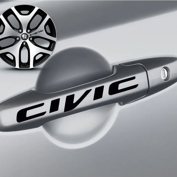 Sticker Master Honda Civic Kapı Kolu Jant Sticker Oto Araç Çıkartma Etiket 8 Adet Sticker Master