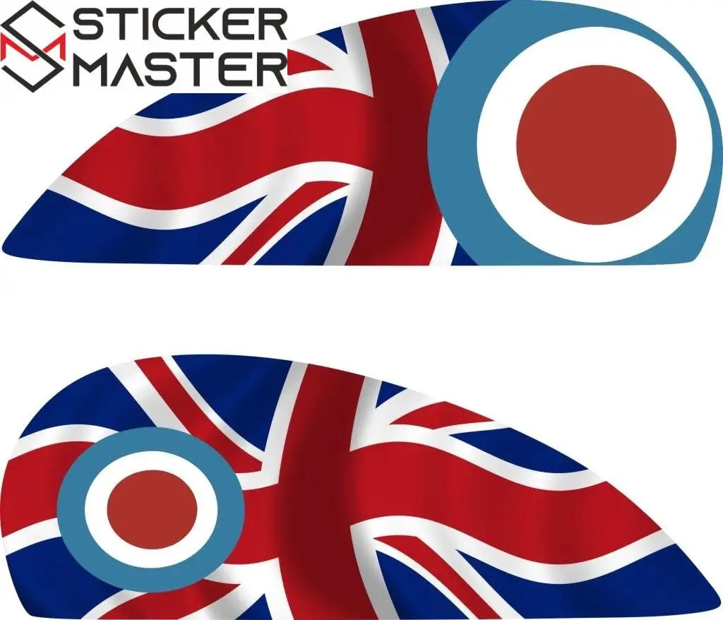 Sticker Master Vespa İngiltere Bayrağı Motor, Kask, Laptop, Araba, Oto Araç İçin Dayanıklı Etiket Decal