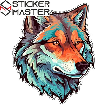 Wolf Kurt Sticker Renkli | Sticker Master