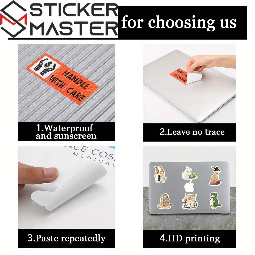 Sticker Master Marvel & Avengers Süper Kahraman Sticker Seti (50 Adet) | Su Geçirmez Çıkartmalar - Sticker Master