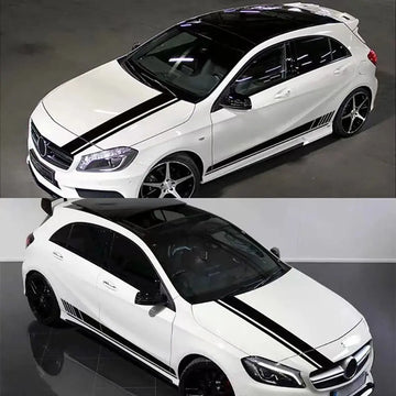 Sticker Master Araba Vinil Uzun Şerit Kaput & Kapı Sticker Seti Etiket Çıkartma Sticker Master