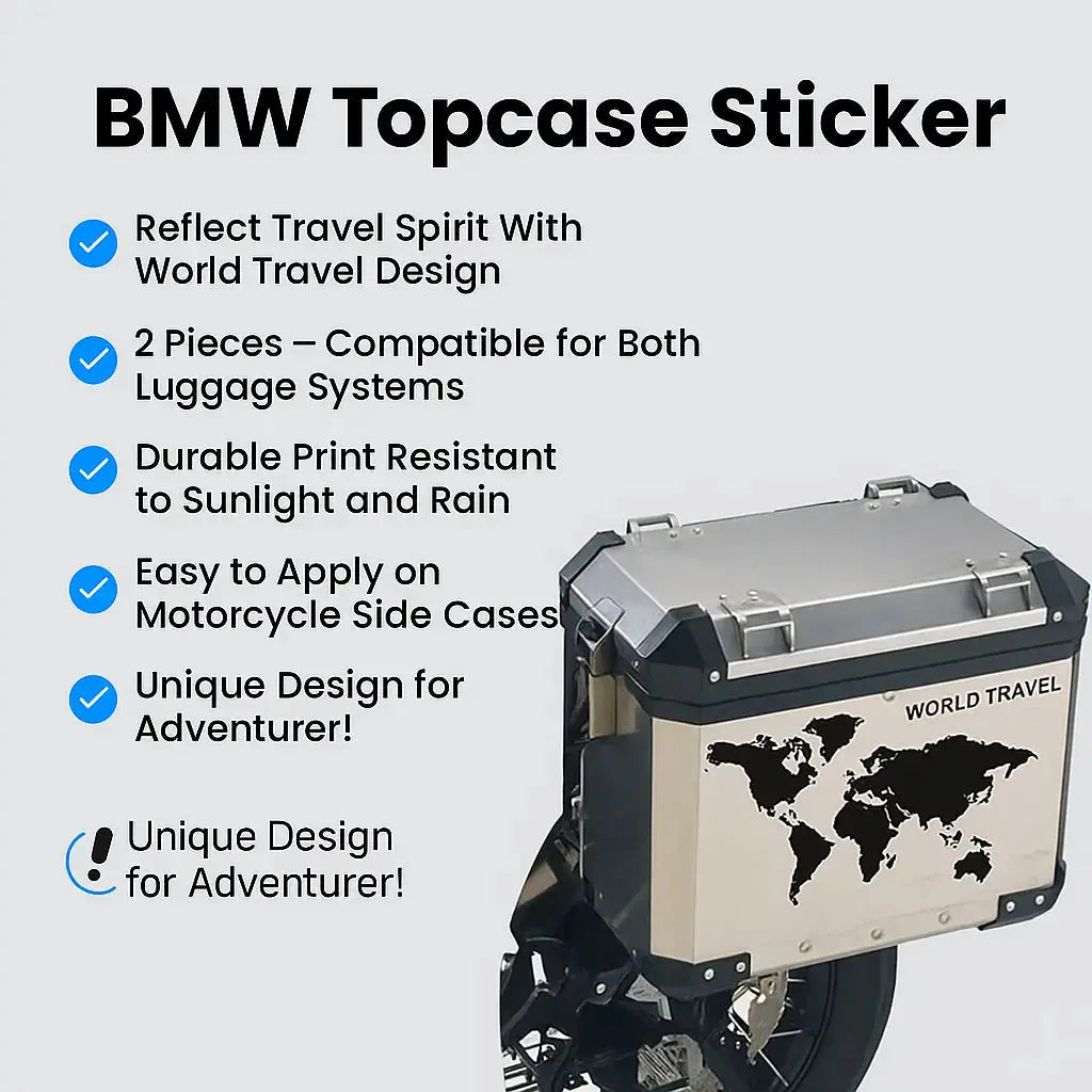 Sticker Master BMW Çanta Motor Sticker Etiket – Adventure Lastik İzi Tasarımı Sticker Master