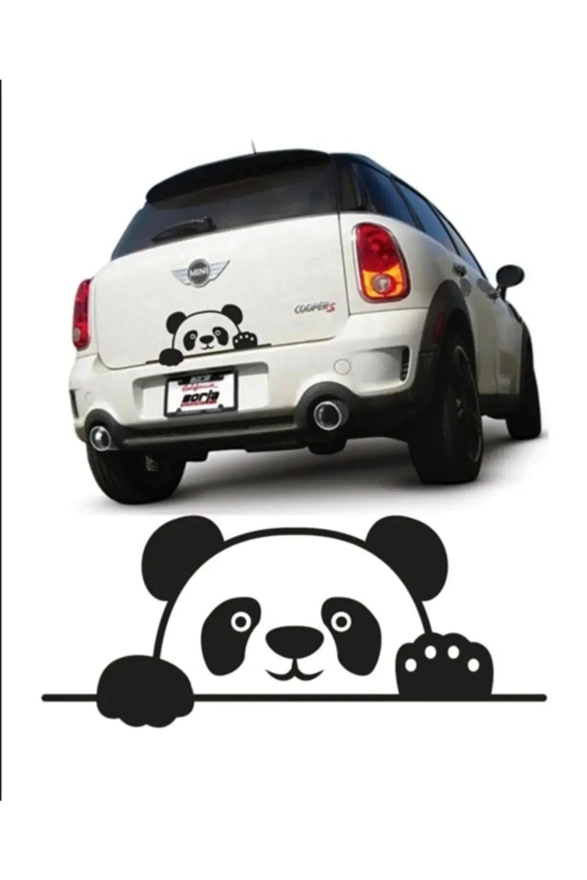 Sticker Master Bagajdan Bakan Panda Motorsiklet,Kask,Laptop,Motor Ve Oto Araç Sticker 20X8 Cm Sticker Master