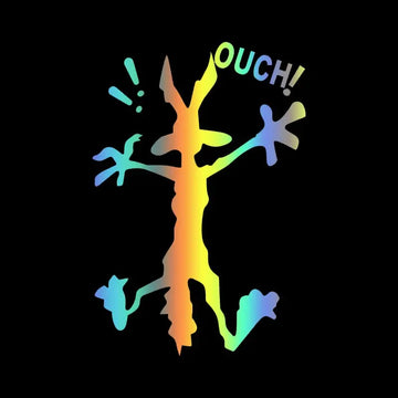 Wile E. Coyote Ouch! Komik Araba Stickerı | Sticker Master Sticker Master