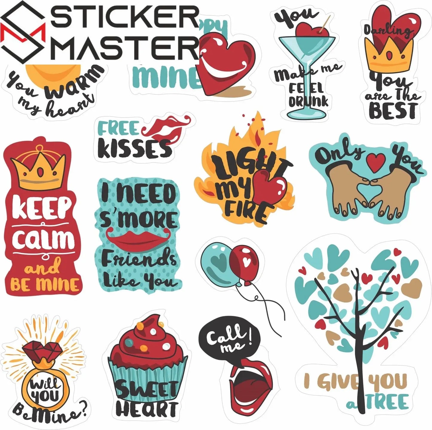 Sticker Master 88 Adet Love Aşk Graffiti JDM Araba Modifiye Stickers Motor Bisiklet Laptop Sticker Etiket Çıkartma