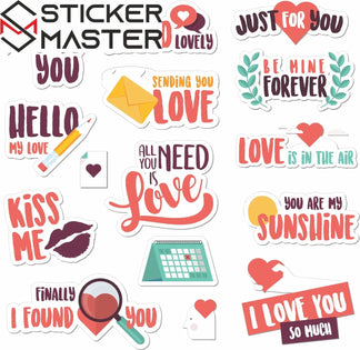Sticker Master 88 Adet Love Aşk Graffiti JDM Araba Modifiye Stickers Motor Bisiklet Laptop Sticker Etiket Çıkartma