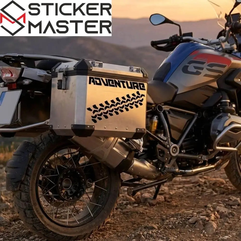BMW Adventure Çanta Sticker: Lastik İzi Dekalı | Sticker Master
