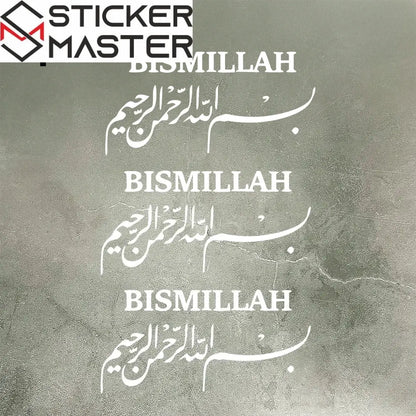 Besmele Ayna Sticker Seti | İslami Araç ve Kupa Çıkartması (3 Adet) Sticker Master