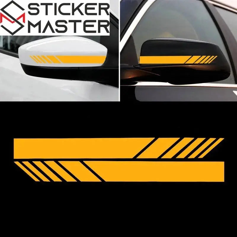 Sticker Master Araba Şerit Çıkartmalar Dikiz Aynası Vinil Çıkartmalar Dekorasyon Moda Styling Su Geçirmez Sticker Dış Aksesuarlar 2 Adet Sağ Ve Sol - Sticker Master