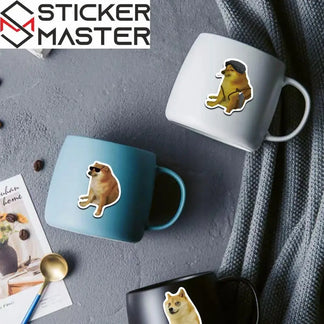 Sticker Master 50'li Köpek Meme Sticker Seti – Suya Dayanıklı Vinyl PVC Karikatür Çıkartmalar | Laptop, Su Şişesi, Kaykay, Telefon, Bavul | Düzensiz Şekiller, Gençler & Yetişkinler - Sticker Master