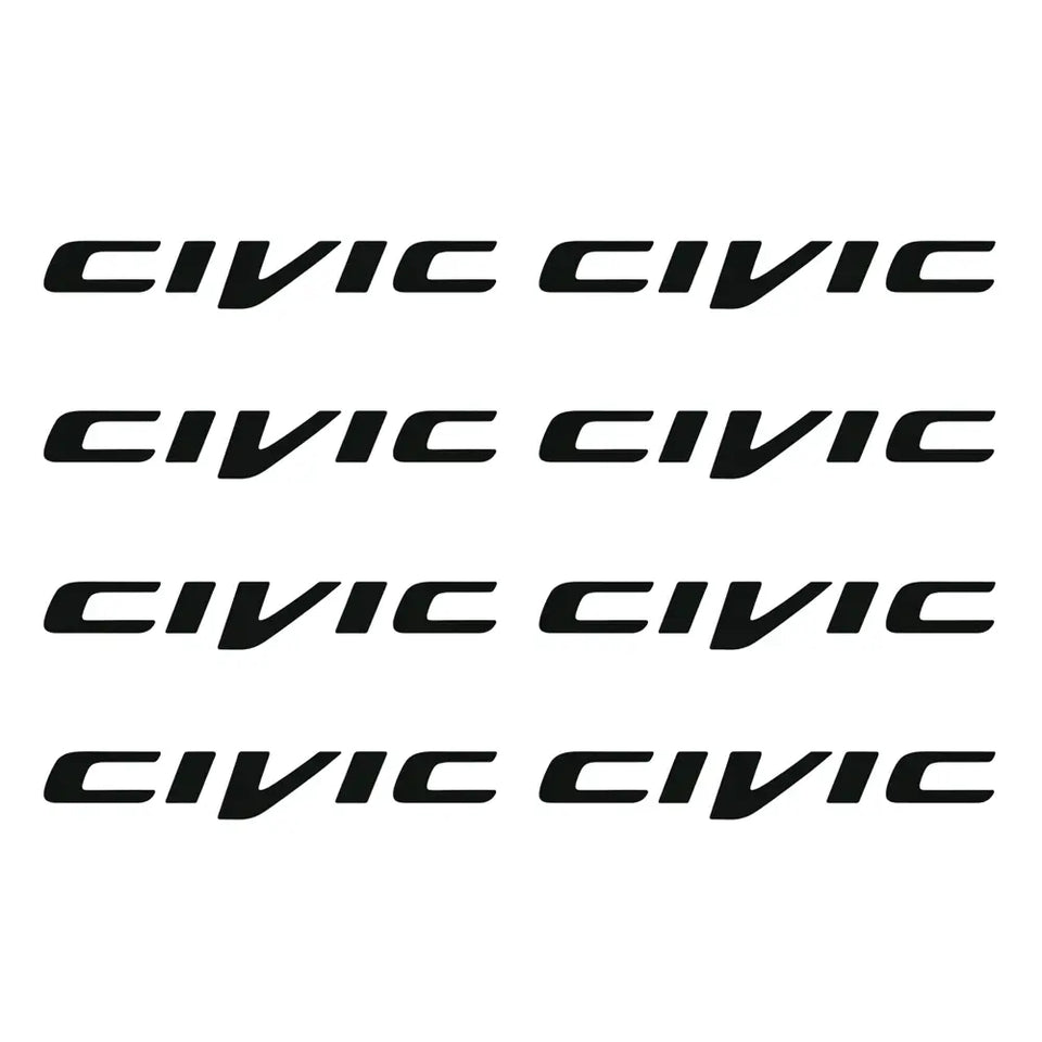 Sticker Master Honda Civic Kapı Kolu Jant Sticker Oto Araç Çıkartma Etiket 8 Adet Sticker Master