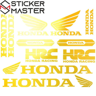 Sticker Master Honda CBR HRC Logo Sticker Seti – Kask, Tank, Motor İçin Vinil Etiket Takımı - Sticker Master