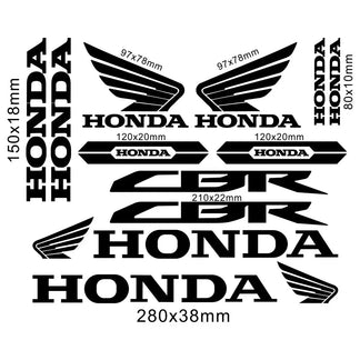 Sticker Master Honda CBR HRC Logo Sticker Seti – Kask, Tank, Motor İçin Vinil Etiket Takımı - Sticker Master