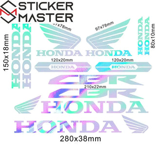 Sticker Master Honda CBR HRC Logo Sticker Seti – Kask, Tank, Motor İçin Vinil Etiket Takımı - Sticker Master