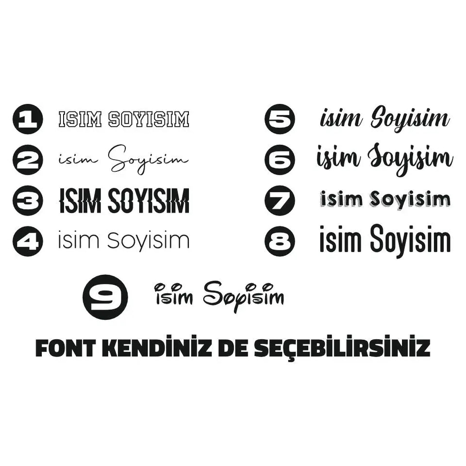 Kişiye Özel İsim Soyisim Sticker | Sticker Master Sticker Master