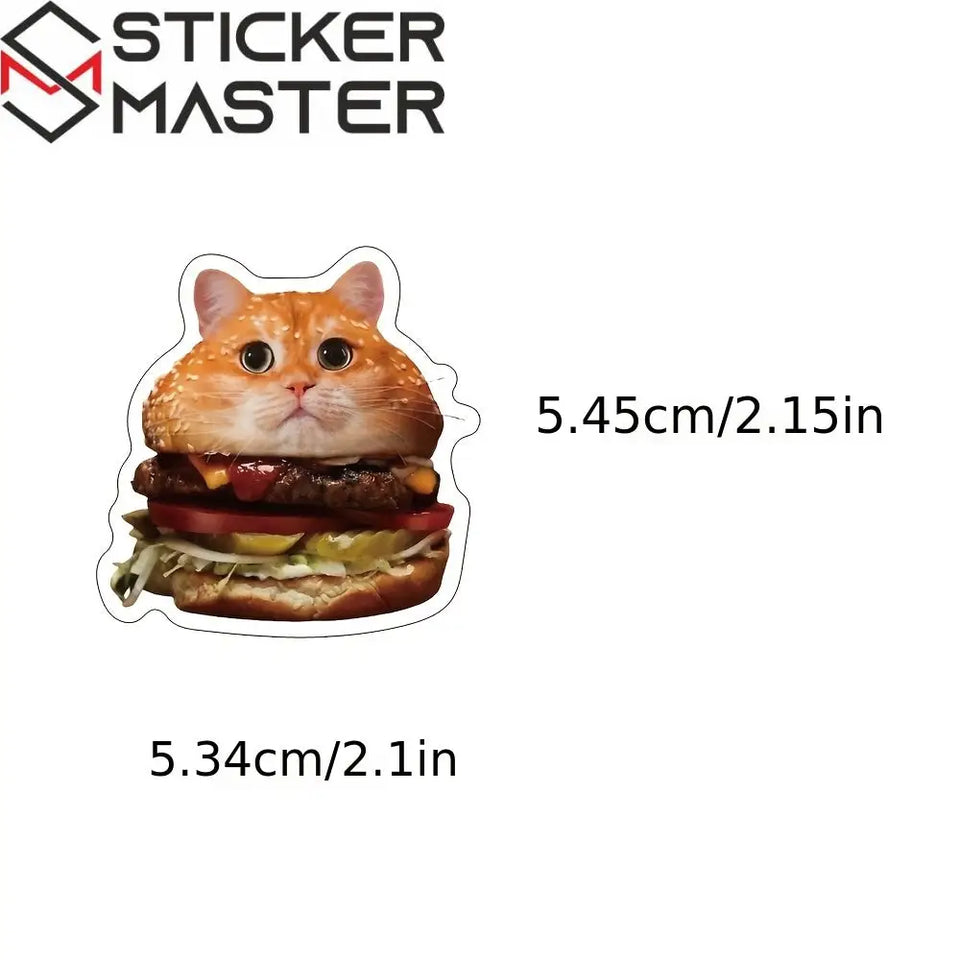 Sticker Master 50'li Komik Meme Sticker Seti – Karikatür Köpek, Kedi, Üzgün Hamster Çıkartmaları | Laptop, Defter, Su Şişesi | Yaratıcı DIY PVC Sticker Koleksiyonu, Mat Kaplama, Hediye - Sticker Master