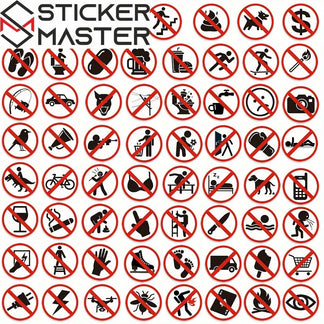 Sticker Master 63 Adet Funny Sign Series Graffiti Seti (Su Geçirmez) Sticker Paketi – Dizüstü, Telefon, Kask, Bavul, Kaykay için - Sticker Master