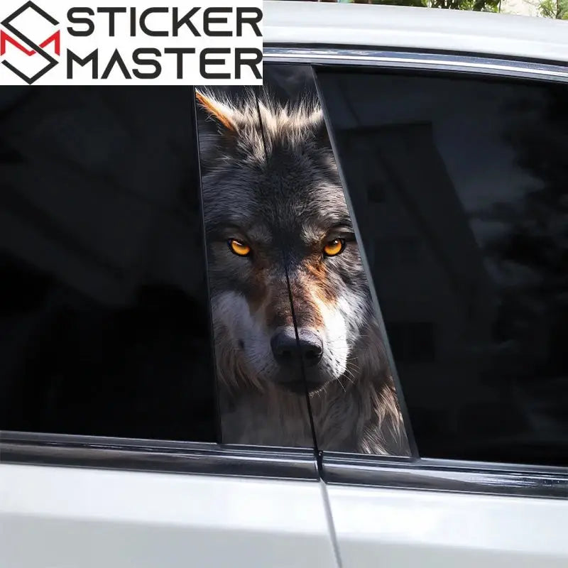 Mavi Gözlü Kurt Yan Direk Sticker Seti (2 Adet) | Sticker Master - Sticker Master