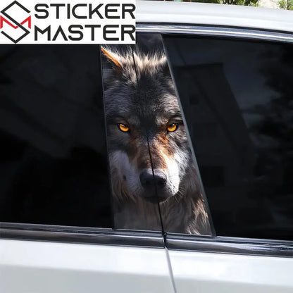 Mavi Gözlü Kurt Yan Direk Sticker Seti (2 Adet) | Sticker Master - Sticker Master