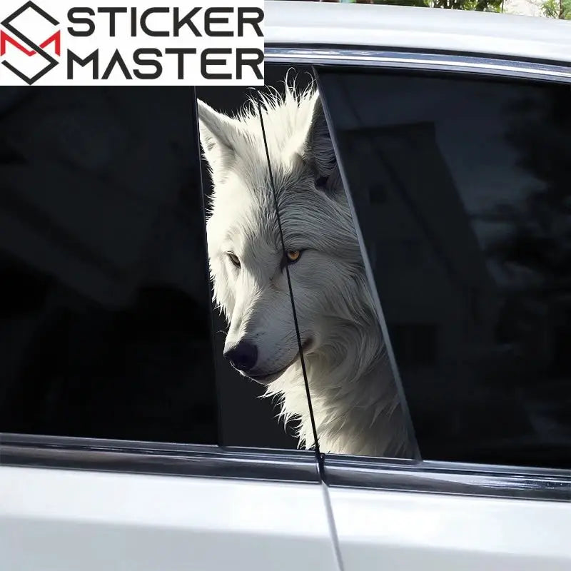 Mavi Gözlü Kurt Yan Direk Sticker Seti (2 Adet) | Sticker Master - Sticker Master