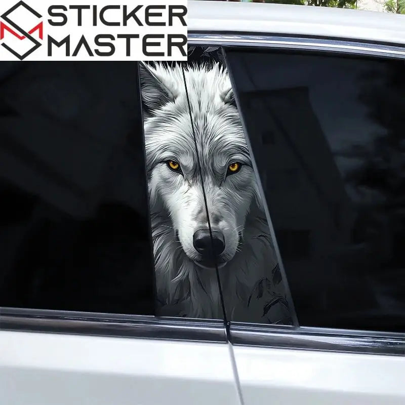 Mavi Gözlü Kurt Yan Direk Sticker Seti (2 Adet) | Sticker Master - Sticker Master