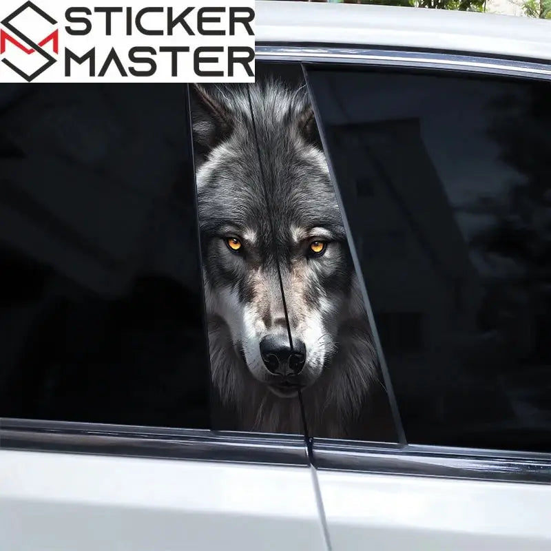 Mavi Gözlü Kurt Yan Direk Sticker Seti (2 Adet) | Sticker Master - Sticker Master