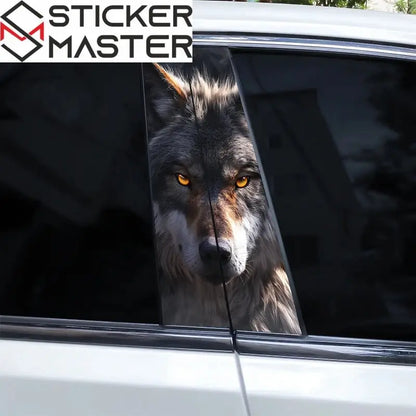 Mavi Gözlü Kurt Yan Direk Sticker Seti (2 Adet) | Sticker Master - Sticker Master