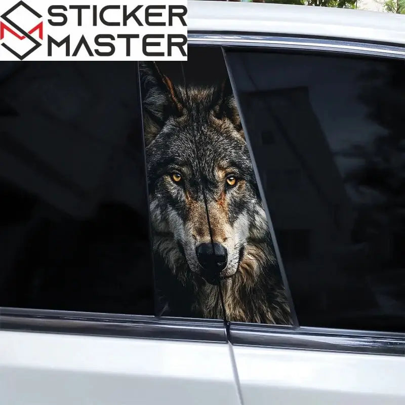 Mavi Gözlü Kurt Yan Direk Sticker Seti (2 Adet) | Sticker Master - Sticker Master