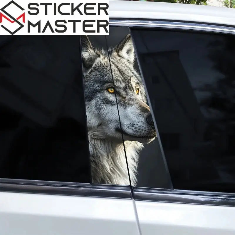 Mavi Gözlü Kurt Yan Direk Sticker Seti (2 Adet) | Sticker Master - Sticker Master