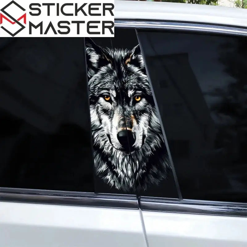 Mavi Gözlü Kurt Yan Direk Sticker Seti (2 Adet) | Sticker Master - Sticker Master