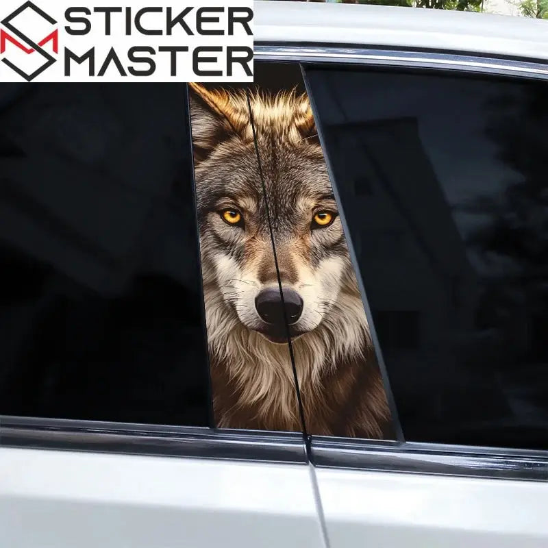 Mavi Gözlü Kurt Yan Direk Sticker Seti (2 Adet) | Sticker Master - Sticker Master