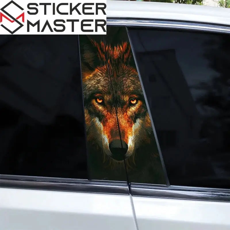 Mavi Gözlü Kurt Yan Direk Sticker Seti (2 Adet) | Sticker Master - Sticker Master