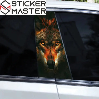 Mavi Gözlü Kurt Yan Direk Sticker Seti (2 Adet) | Sticker Master - Sticker Master