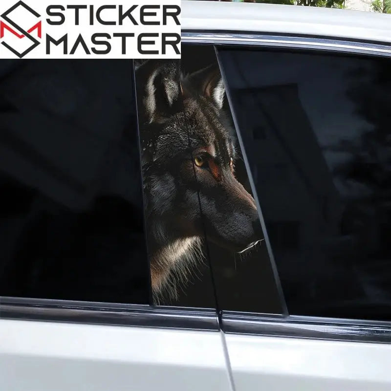 Mavi Gözlü Kurt Yan Direk Sticker Seti (2 Adet) | Sticker Master - Sticker Master