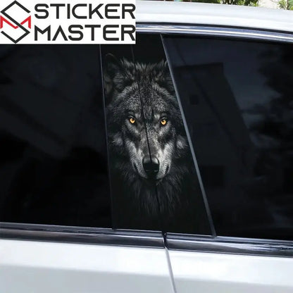 Mavi Gözlü Kurt Yan Direk Sticker Seti (2 Adet) | Sticker Master - Sticker Master