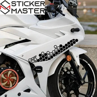 Sticker Master Motosiklet Bal Peteği Desenli Sticker Seti - Dekoratif Etiket - Sticker Master