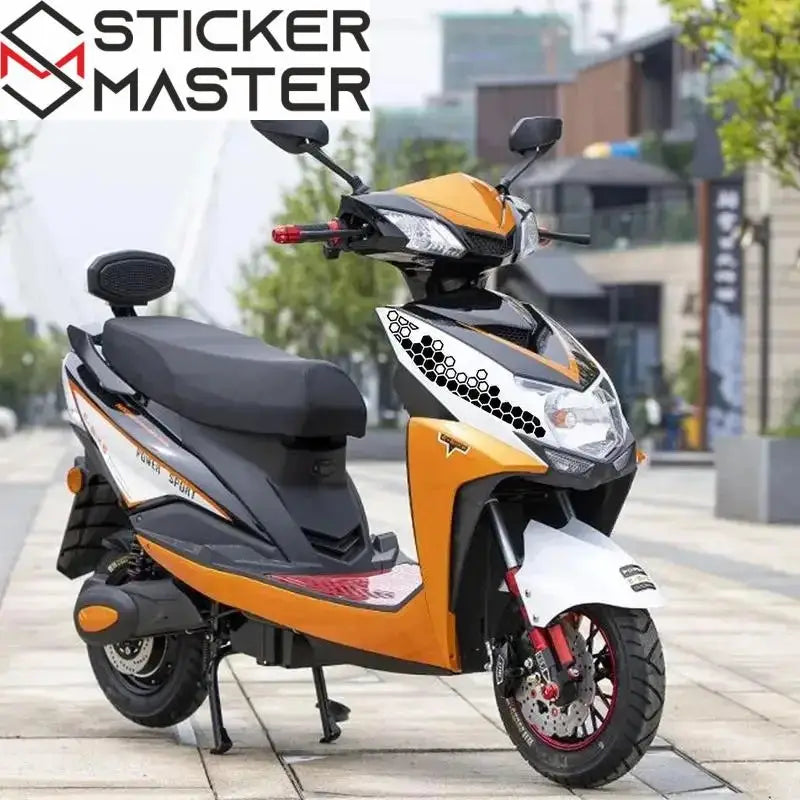 Sticker Master Motosiklet Bal Peteği Desenli Sticker Seti - Dekoratif Etiket - Sticker Master