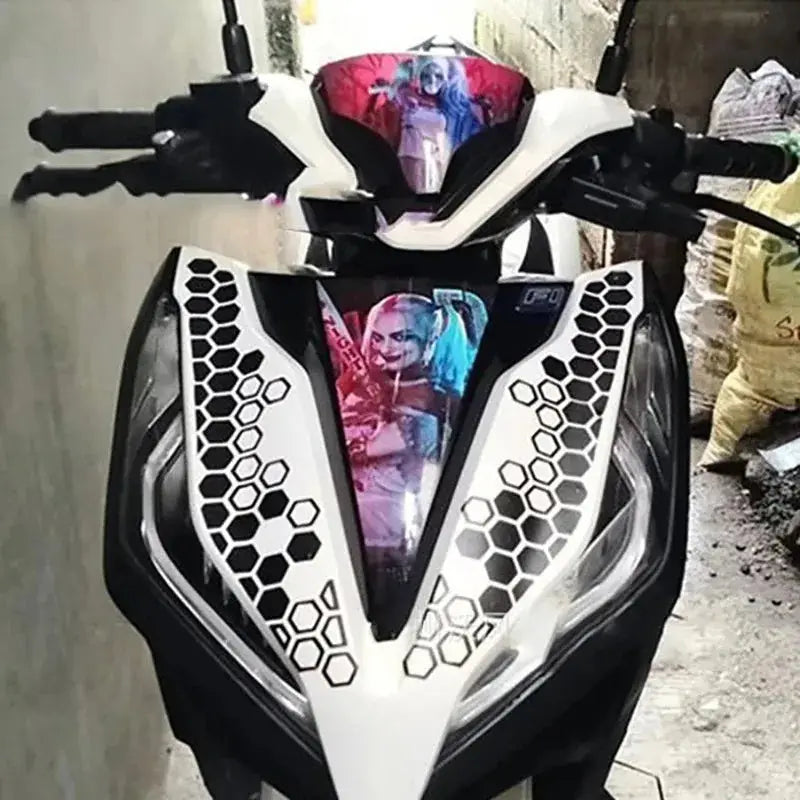 Sticker Master Motosiklet Bal Peteği Desenli Sticker Seti - Dekoratif Etiket - Sticker Master