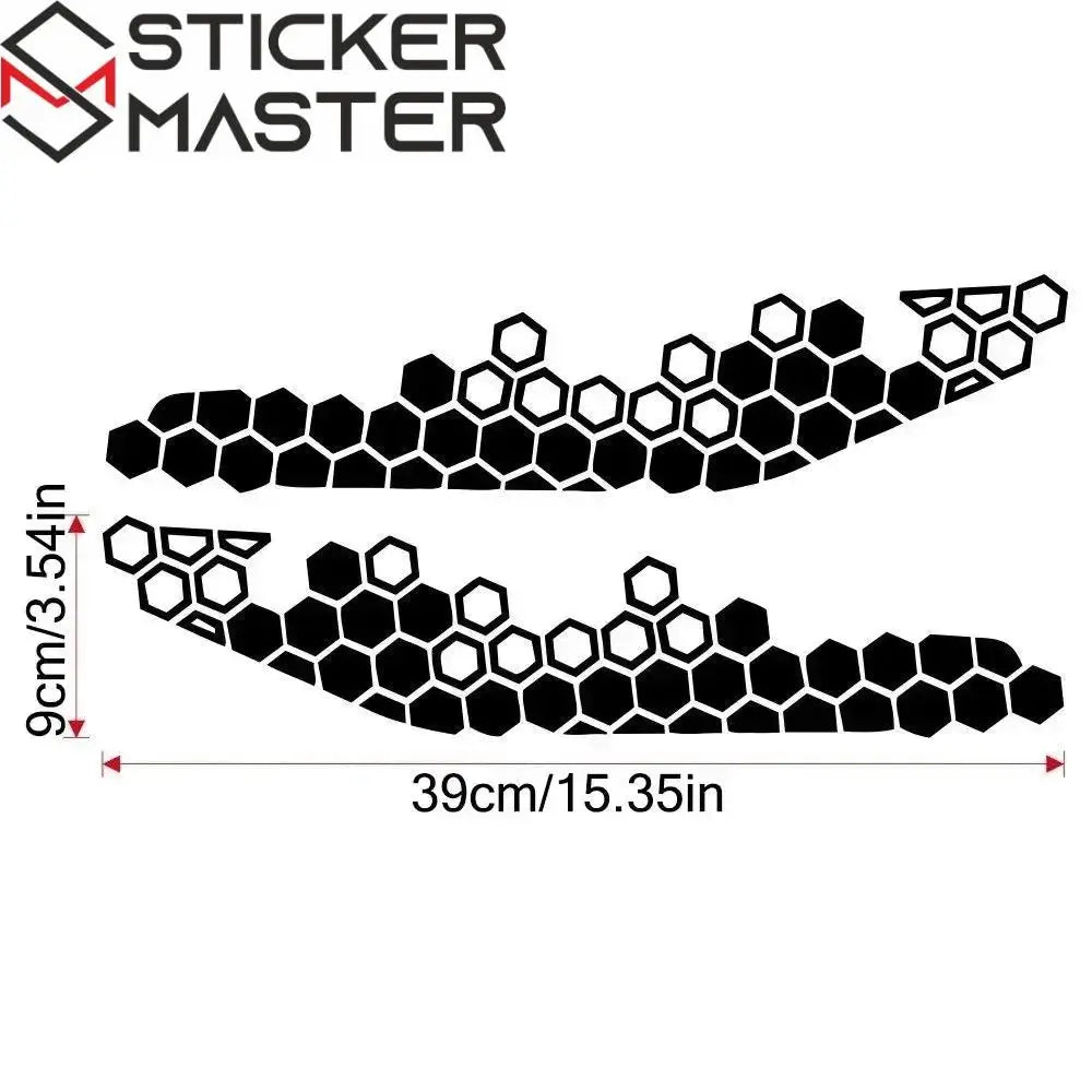 Sticker Master Motosiklet Bal Peteği Desenli Sticker Seti - Dekoratif Etiket - Sticker Master