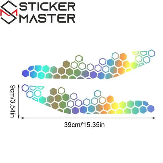 Sticker Master Motosiklet Bal Peteği Desenli Sticker Seti - Dekoratif Etiket - Sticker Master