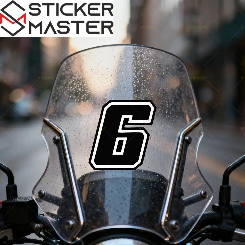 Motosiklet Rakam Sticker Seti | 0-9 Numaralı Su Geçirmez Etiket (2 Adet) Sticker Master