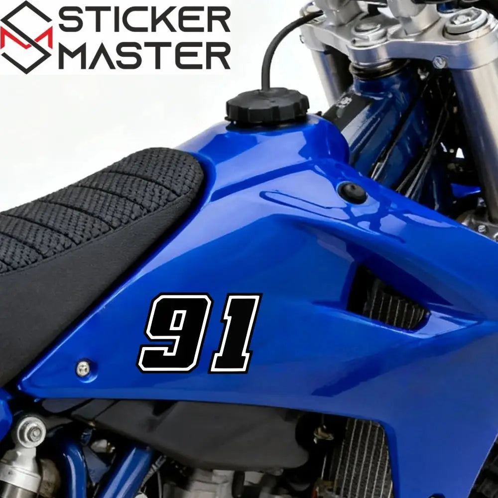 Motosiklet Rakam Sticker Seti | 0-9 Numaralı Su Geçirmez Etiket (2 Adet) Sticker Master