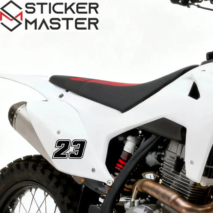 Motosiklet Rakam Sticker Seti | 0-9 Numaralı Su Geçirmez Etiket (2 Adet) Sticker Master