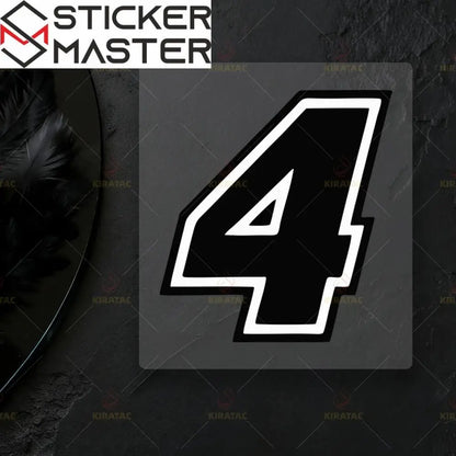 Motosiklet Rakam Sticker Seti | 0-9 Numaralı Su Geçirmez Etiket (2 Adet) Sticker Master