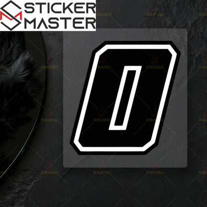 Motosiklet Rakam Sticker Seti | 0-9 Numaralı Su Geçirmez Etiket (2 Adet) Sticker Master