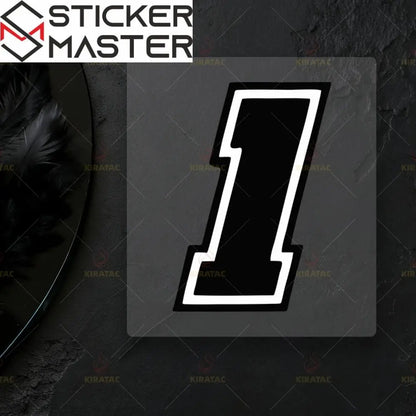 Motosiklet Rakam Sticker Seti | 0-9 Numaralı Su Geçirmez Etiket (2 Adet) Sticker Master