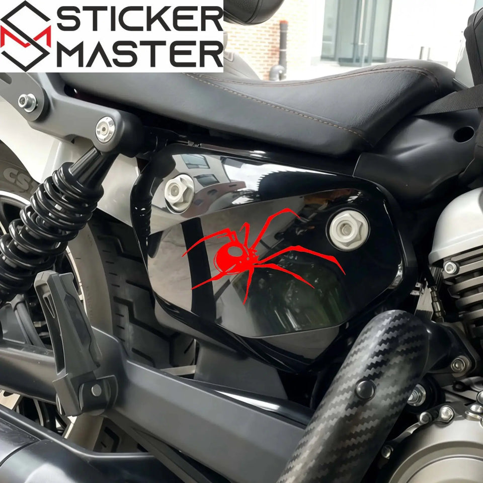 Örümcek Sticker | Black Widow Kask ve Depo Decal Seti (İkili Paket) Sticker Master