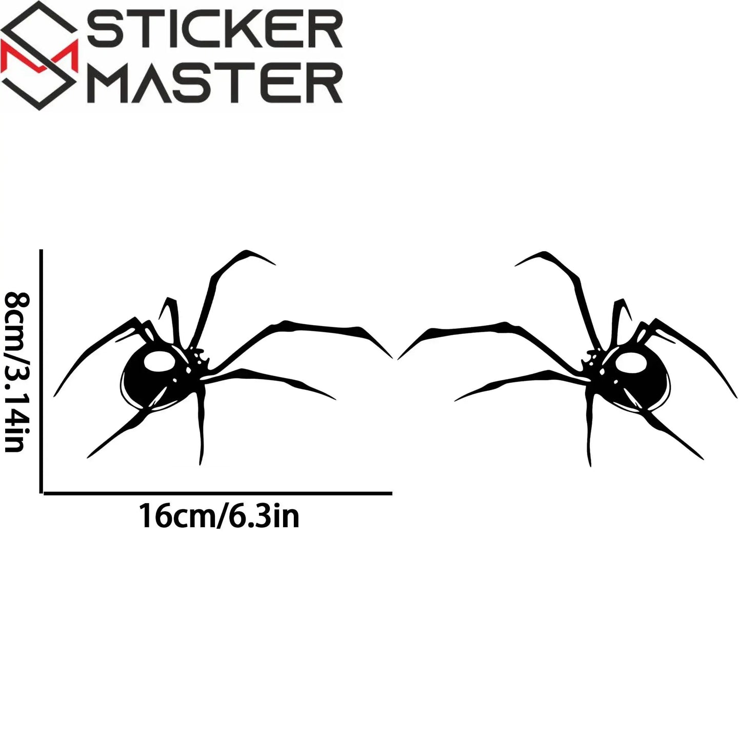 Örümcek Sticker | Black Widow Kask ve Depo Decal Seti (İkili Paket) Sticker Master